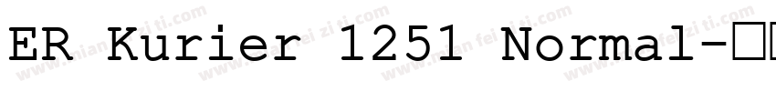 ER Kurier 1251 Normal字体转换